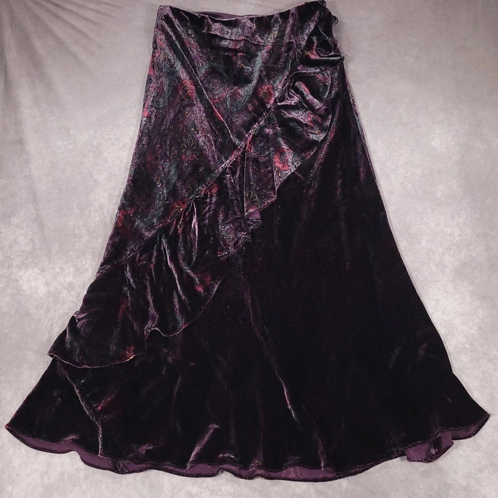 VINTAGE RALPH LAUREN VELVET MAXI SKIRT
